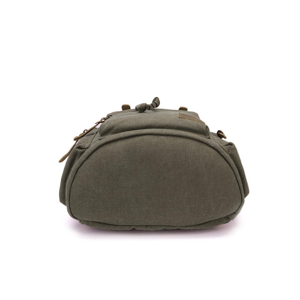 Canvas satchel backpack in Khaki