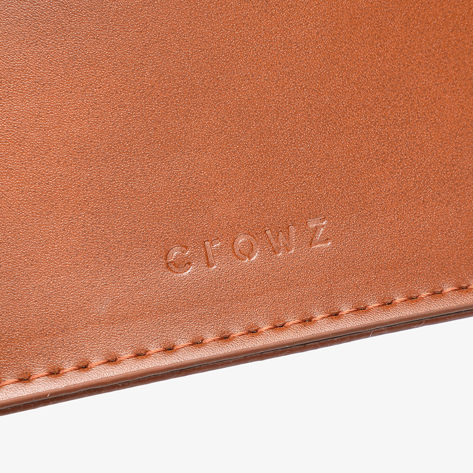 Top handle boxy PU leather crossbody bag in brown