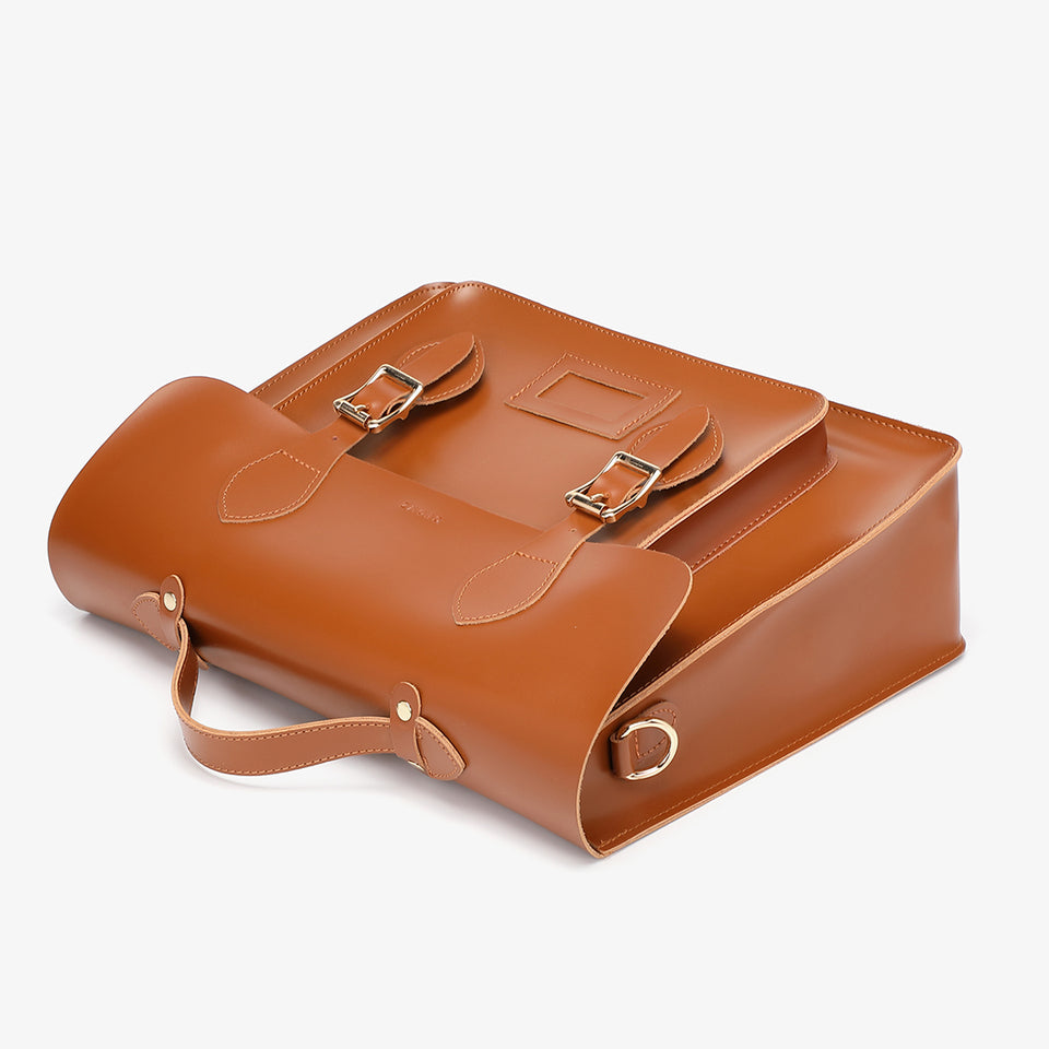 3-way multipurpose PU leather satchel bag in black