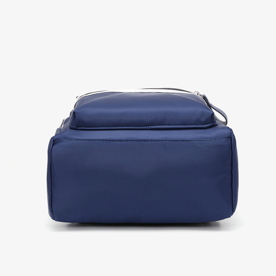 Striped nylon backpack in blue