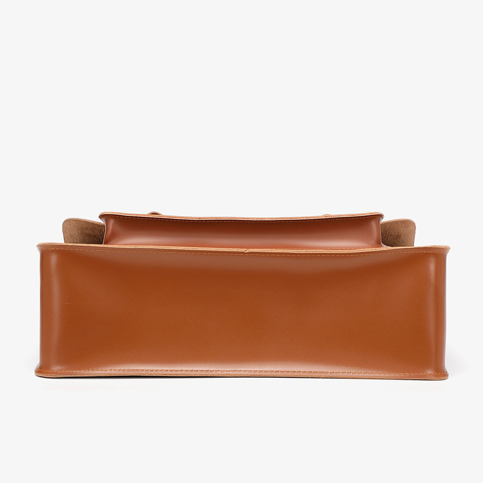 3-way multipurpose PU leather satchel bag in brown